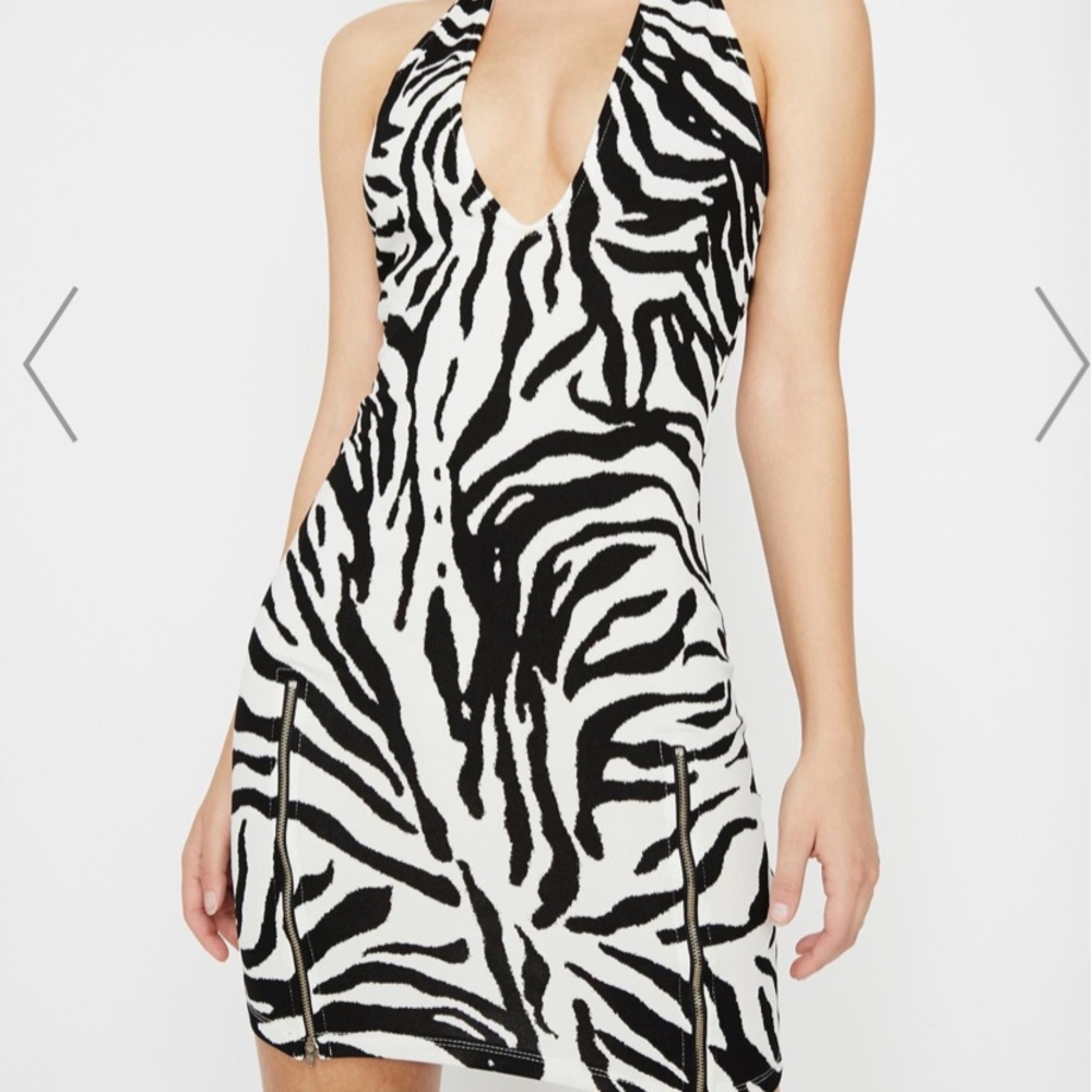 Zebra halter dress